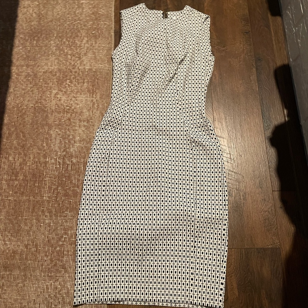 Calvin Klein size 2 dress white with black detail